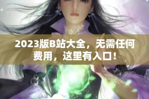 2023版B站大全，无需任何费用，这里有入口！