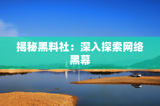 揭秘黑料社：深入探索网络黑幕