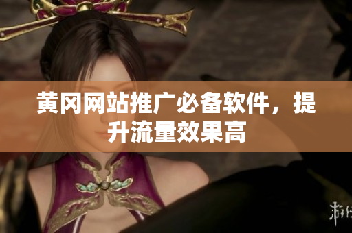 黄冈网站推广必备软件，提升流量效果高