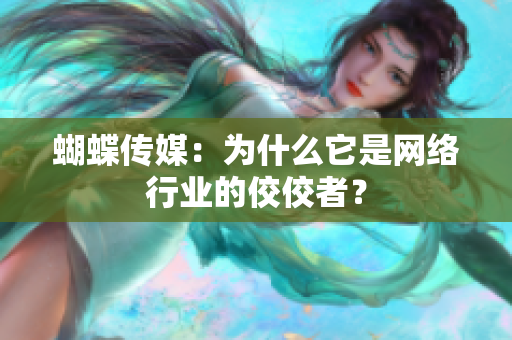 蝴蝶传媒：为什么它是网络行业的佼佼者？