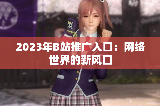 2023年B站推广入口：网络世界的新风口