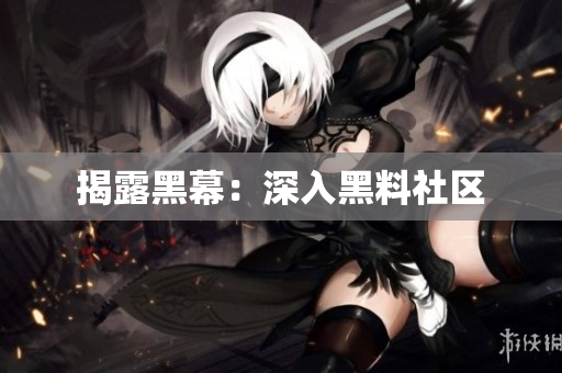 揭露黑幕：深入黑料社区