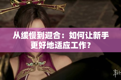 从缓慢到迎合：如何让新手更好地适应工作？