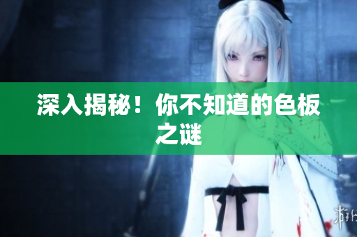 深入揭秘！你不知道的色板之谜