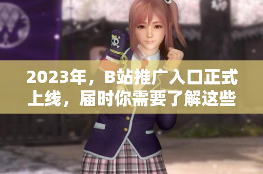2023年，B站推广入口正式上线，届时你需要了解这些！