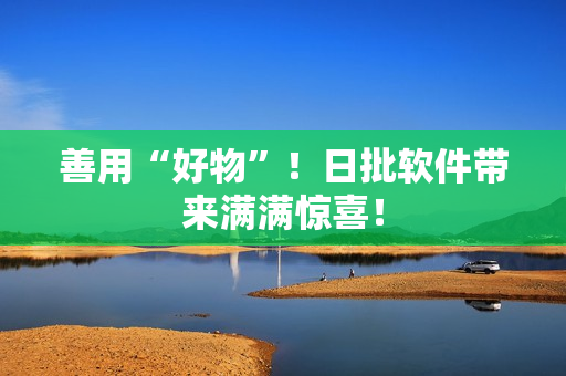 善用“好物”！日批软件带来满满惊喜！