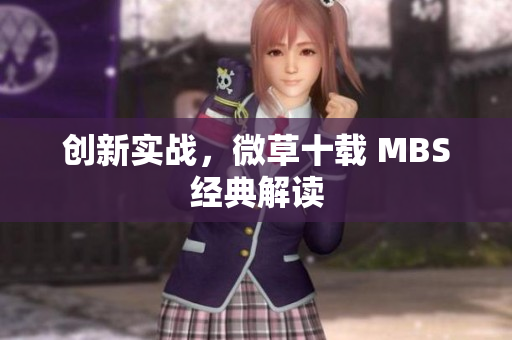 创新实战，微草十载 MBS经典解读