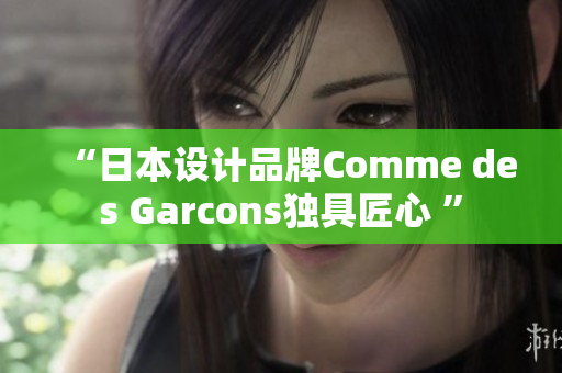 “日本设计品牌Comme des Garcons独具匠心 ”