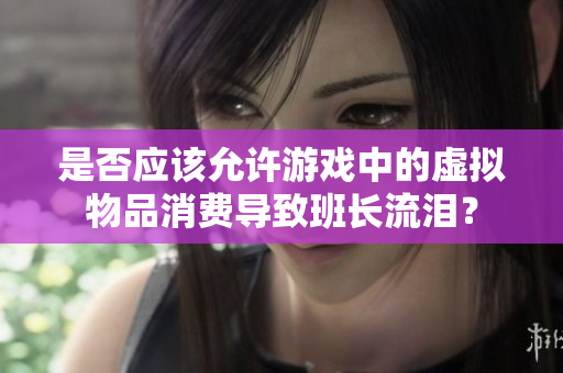 是否应该允许游戏中的虚拟物品消费导致班长流泪？