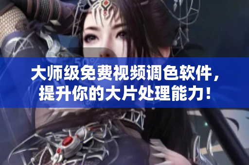大师级免费视频调色软件，提升你的大片处理能力！