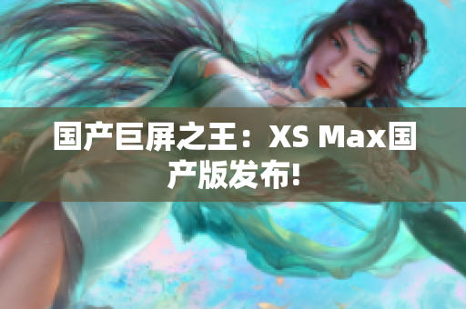 国产巨屏之王：XS Max国产版发布!