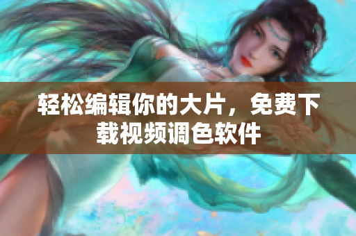 轻松编辑你的大片，免费下载视频调色软件
