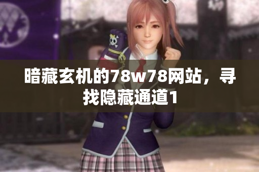 暗藏玄机的78w78网站，寻找隐藏通道1