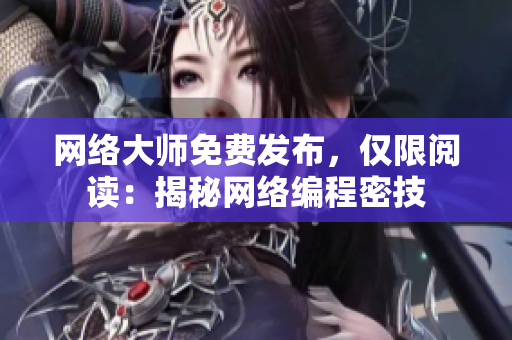 网络大师免费发布，仅限阅读：揭秘网络编程密技