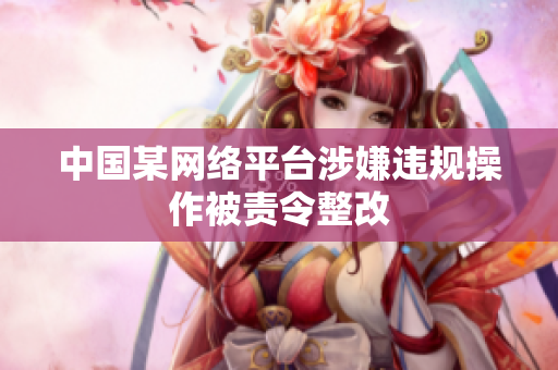 中国某网络平台涉嫌违规操作被责令整改