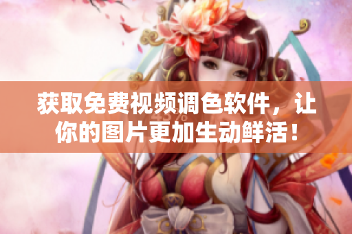 获取免费视频调色软件，让你的图片更加生动鲜活！