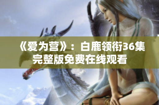 《爱为营》：白鹿领衔36集完整版免费在线观看
