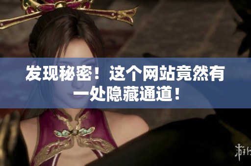 发现秘密！这个网站竟然有一处隐藏通道！
