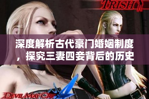 深度解析古代豪门婚姻制度，探究三妻四妾背后的历史文化