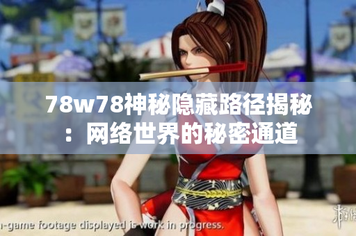 78w78神秘隐藏路径揭秘：网络世界的秘密通道