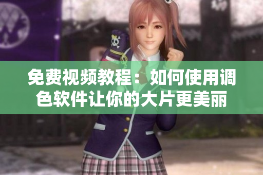 免费视频教程：如何使用调色软件让你的大片更美丽