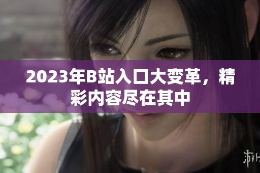 2023年B站入口大变革，精彩内容尽在其中