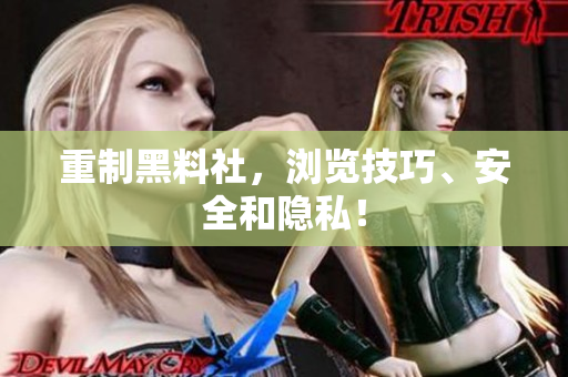 重制黑料社，浏览技巧、安全和隐私！