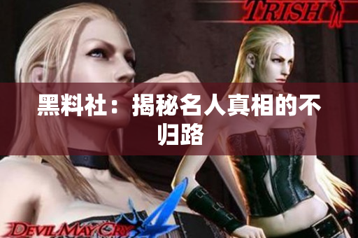 黑料社：揭秘名人真相的不归路