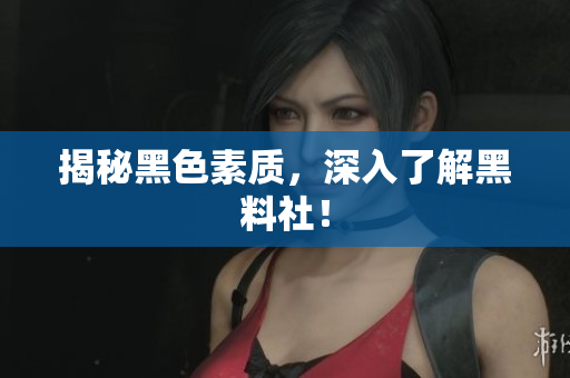 揭秘黑色素质，深入了解黑料社！