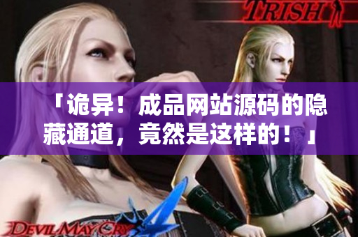 「诡异！成品网站源码的隐藏通道，竟然是这样的！」