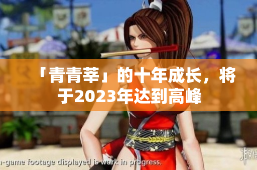 「青青莘」的十年成长，将于2023年达到高峰