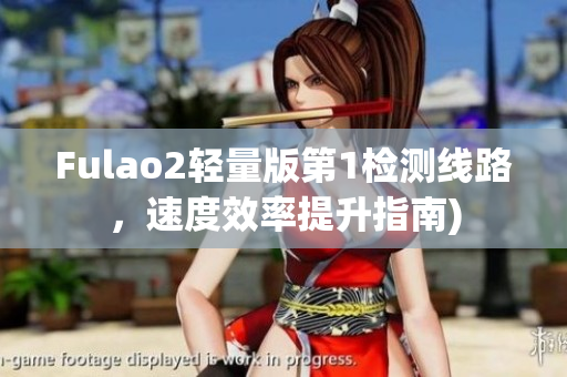 Fulao2轻量版第1检测线路，速度效率提升指南)