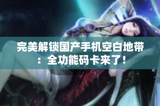 完美解锁国产手机空白地带：全功能码卡来了！