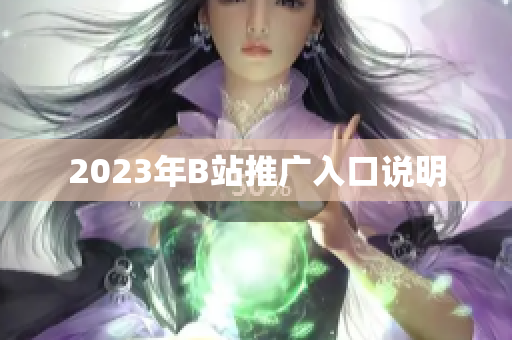 2023年B站推广入口说明