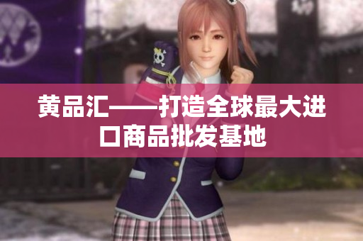 黄品汇——打造全球最大进口商品批发基地