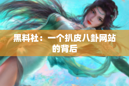 黑料社：一个扒皮八卦网站的背后