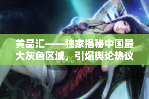 黄品汇——独家揭秘中国最大灰色区域，引爆舆论热议