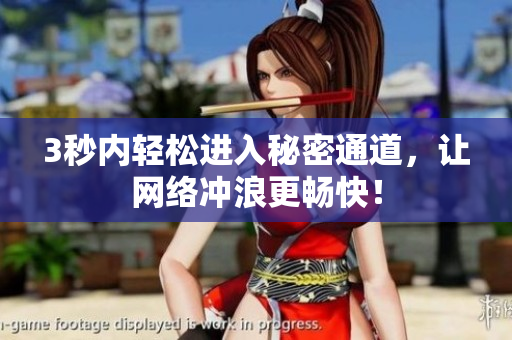 3秒内轻松进入秘密通道，让网络冲浪更畅快！