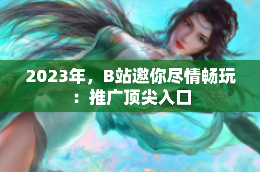 2023年，B站邀你尽情畅玩：推广顶尖入口