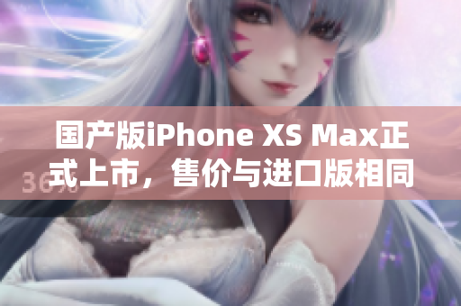 国产版iPhone XS Max正式上市，售价与进口版相同