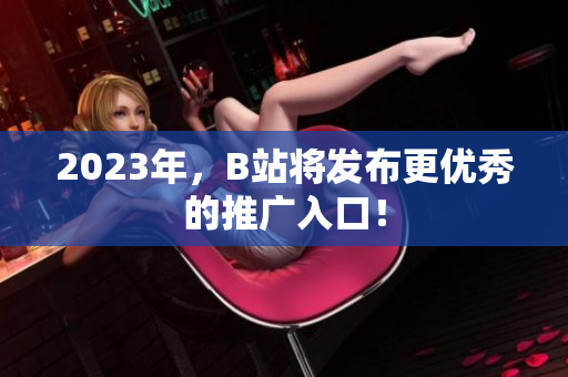 2023年，B站将发布更优秀的推广入口！