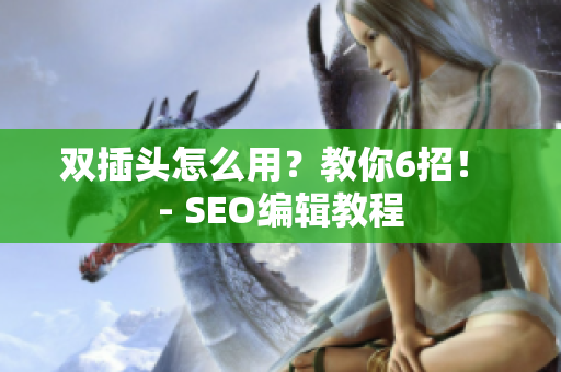 双插头怎么用？教你6招！ - SEO编辑教程