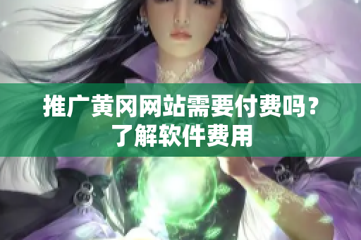 推广黄冈网站需要付费吗？了解软件费用