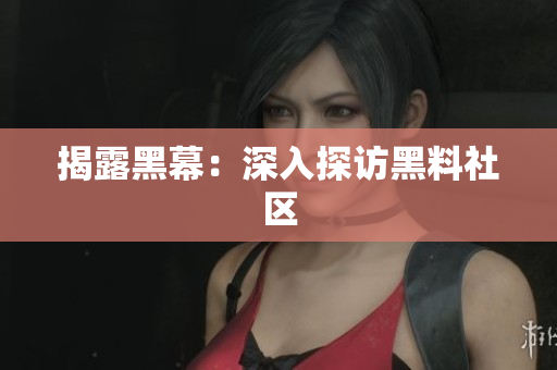 揭露黑幕：深入探访黑料社区