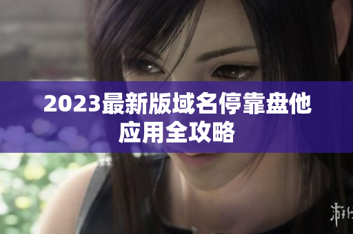 2023最新版域名停靠盘他应用全攻略
