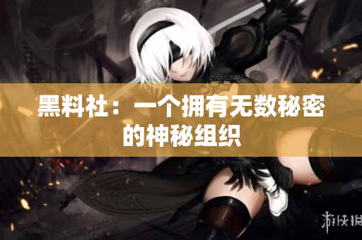 黑料社：一个拥有无数秘密的神秘组织