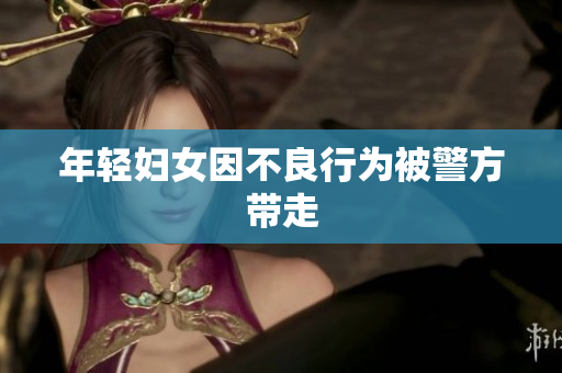 年轻妇女因不良行为被警方带走