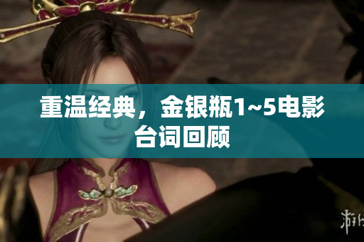 重温经典，金银瓶1~5电影台词回顾