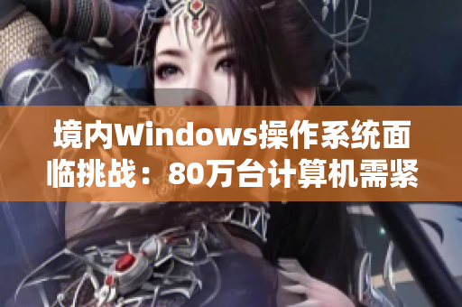 境内Windows操作系统面临挑战：80万台计算机需紧急更新