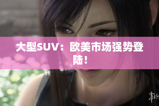 大型SUV：欧美市场强势登陆！